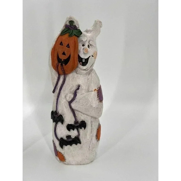 (2) Joelson Industries 1997 Resin Ghosts 10" x 3.25" Halloween Pumpkin, Cat, Bat - Picture 3 of 10